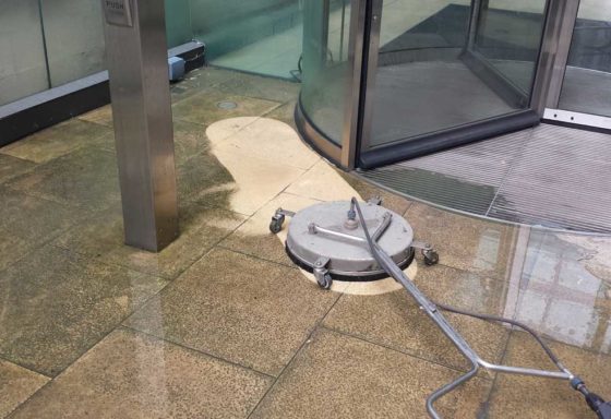 Surface cleaning - during
